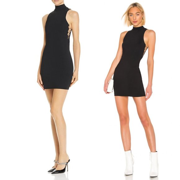 T By Alexander Wang Sz S mock neck mini dress - Picture 1 of 4